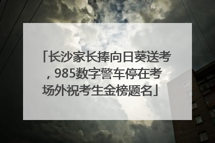 长沙家长捧向日葵送考，985数字警车停在考场外祝考生金榜题名