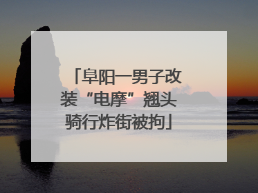 阜阳一男子改装“电摩”翘头骑行炸街被拘