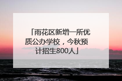 雨花区新增一所优质公办学校，今秋预计招生800人