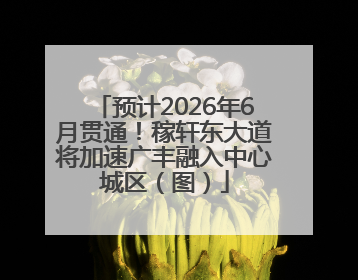预计2026年6月贯通！稼轩东大道将加速广丰融入中心城区（图）