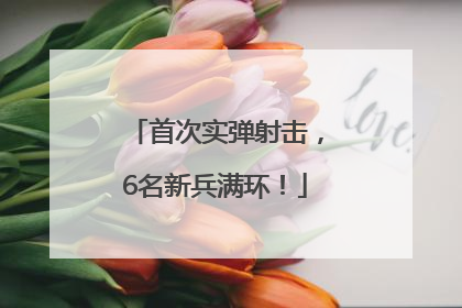 首次实弹射击，6名新兵满环！