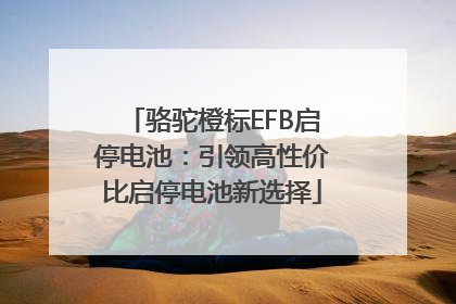 骆驼橙标EFB启停电池：引领高性价比启停电池新选择