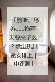 齁斯、乌苏……梅雨天要来了么？除湿机赶紧安排上｜申评测