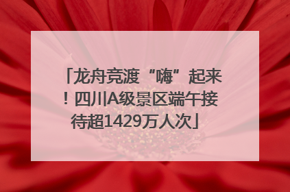 龙舟竞渡“嗨”起来！四川A级景区端午接待超1429万人次
