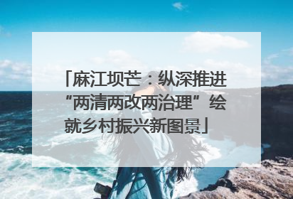 麻江坝芒：纵深推进“两清两改两治理”绘就乡村振兴新图景