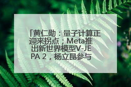 黄仁勋：量子计算正迎来拐点；Meta推出新世界模型V-JEPA 2，杨立昆参与开发丨全球科技早参