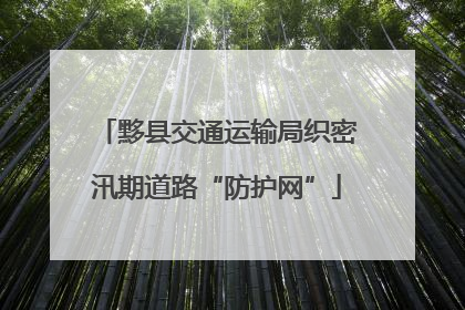 黟县交通运输局织密汛期道路“防护网”