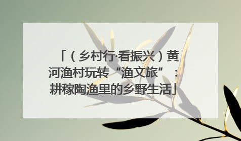 （乡村行·看振兴）黄河渔村玩转“渔文旅”：耕稼陶渔里的乡野生活