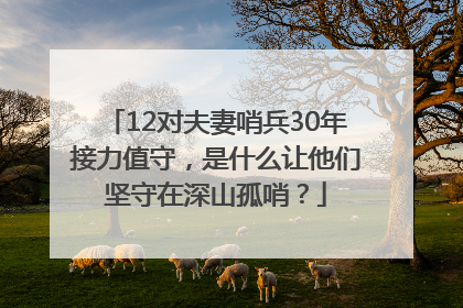 12对夫妻哨兵30年接力值守，是什么让他们坚守在深山孤哨？