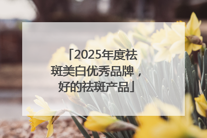 2025年度祛斑美白优秀品牌，好的祛斑产品