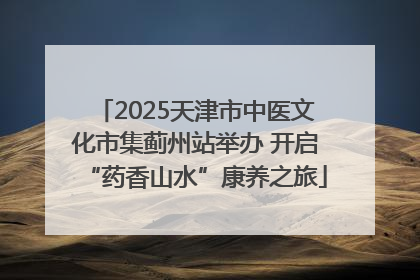 2025天津市中医文化市集蓟州站举办 开启“药香山水”康养之旅