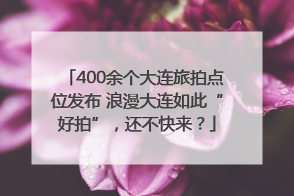 400余个大连旅拍点位发布 浪漫大连如此“好拍”，还不快来？