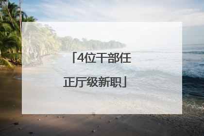 4位干部任正厅级新职