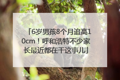 6岁男孩8个月追高10cm！呼和浩特不少家长最近都在干这事儿