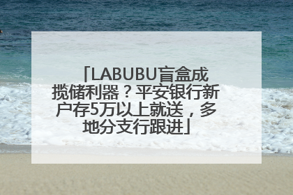 LABUBU盲盒成揽储利器？平安银行新户存5万以上就送，多地分支行跟进